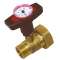 VANNE THERMOMETRE ROUGE ECROU TOURNANT 1 1/2 - 1 M