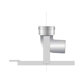 Coude à 90DEG en PPS D 160 mm avec support|De Dietrich-DDQ100002474