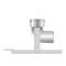 Coude à 90DEG en PPS D 160 mm avec support|De Dietrich-DDQ100002474