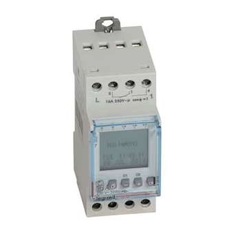 Inter horaire digital modulaire programmable jour/hebdo - 2 sorties 16A - 230V~|Legrand-LEG412641