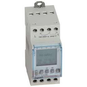 Inter horaire digital modulaire programmable jour/hebdo - 2 sorties 16A - 230V~|Legrand-LEG412641