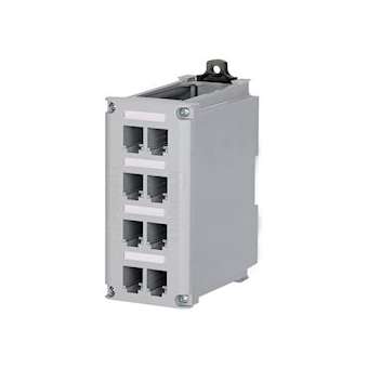IndustrialNet 8-Port DIN Rail Mount Copp|-PUICDPP8RG