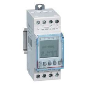 Inter horaire digital modulaire programmable annuel - 2 sorties 16A - 230V~|Legrand-LEG412630