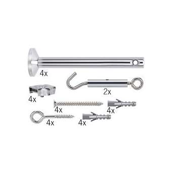 Système Câble Light&Easy Kit de traction 4 renvois d'angle 165mm Chrome Métal|Paulmann-PUA17834