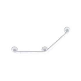 Barre d'appui 135DEG 362 x 335 mm, polyamide injecté blanc, profil alu, D 33 mm|Pellet asc-PT4046220