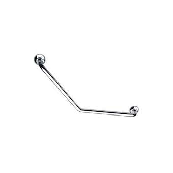 Barre d'appui 135DEG, 400x400 mm, tube laiton chromé D 25 mm, fixations invisib|Pellet asc-PT4043533