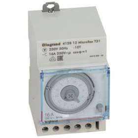 Inter horaire analogique programmable manuel jour horizontal sans réserve marche|Legrand-LEG412812