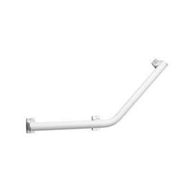 Barre appui coudée 135DEG, 3 pf, symétrique, 418x418mm, alu. blanc-chromé D38x2|Pellet asc-PT4049935