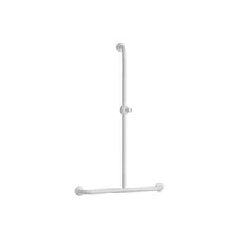 Barre d'appui en T 600 x 1000 mm, support douchette, alu. blanc D 30 mm|Pellet asc-PT4049340