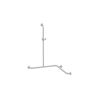 Barre 2 murs + douche 750x750x1000 mm, support douchette, alu. blanc D30 & D25|Pellet asc-PT4049360
