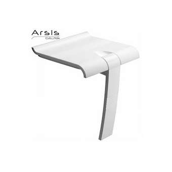 Siège de douche escamotable, 442 X 450 X 500 mm, pied alu et assise ABS, blanc|Pellet asc-PT4047730