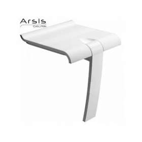 Siège de douche escamotable, 442 X 450 X 500 mm, pied alu et assise ABS, blanc|Pellet asc-PT4047730