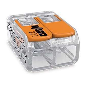 Borne WAGO 221 Mini 2x4mm² à leviers souple & rigide|Wago contact-WAG221-412