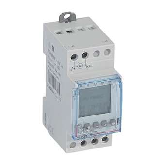 Inter horaire digital modulaire programmable jour/hebdo- 1 sortie 16A - 24V~|Legrand-LEG412633