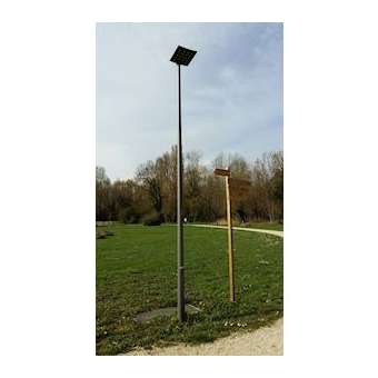 Mât rond-conique acier thermolaqué 111/60, hauteur 4m, sans tiges, sans crevés|Petitjean-PTJ163136P