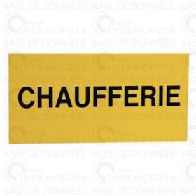 Étiquette rigide chaufferie|Diff-VLL907035