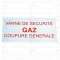 Étiquette rigide vanne de sécurité gaz coupure générale
