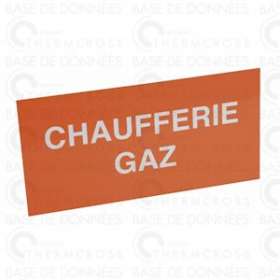 Étiquette rigide chaufferie gaz|Diff-VLL907043