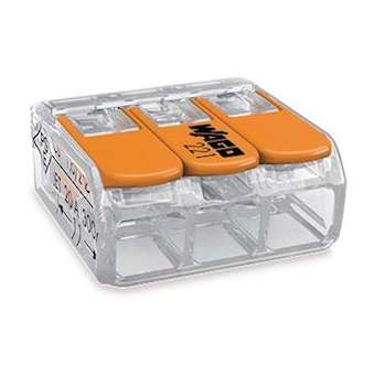 Borne WAGO 221 Mini 3x4mm² à leviers souple & rigide|Wago contact-WAG221-413
