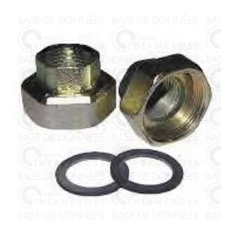 Raccord union F2'xF1'1/4 EN-GJMW-400-5, revêtement jaune|Diff-VLL4092742-WI