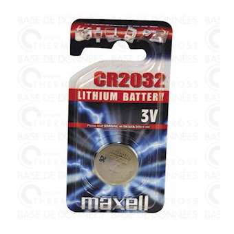 Pile lithium type bouton CR2032 3V|Diff-VLL920018