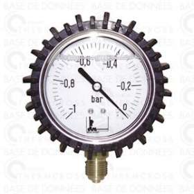 Vacuomètre radial glycérine -1 à 0b D63mm avec protection|Diff-VLL902423