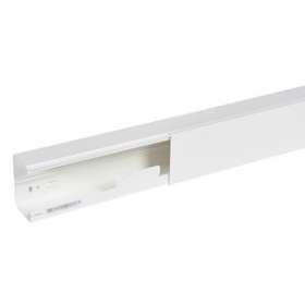 Goulotte distribution Viadis 90x60mm-Fond+couvercle-1 compart-Longueur 2m-Blanc|Planet wattohm-PLW16480