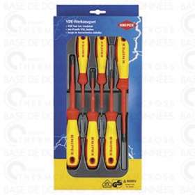 Jeu de 6 tournevis plat/PHILLIPS voltage 1000V|Diff-VLL902543