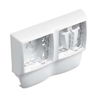 Cadre double Appareillage Saillie Legrand 20, 22x12mm-Pour moulure Keva 22x12mm|Planet wattohm-PLW11822