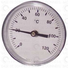 Thermomètre rond plonge axiale 0 à 120DEGC D63mm|Diff-VLL606070