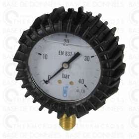Manomètre radial glycérine 0 à 40b D63mm avec protection|Diff-VLL901410