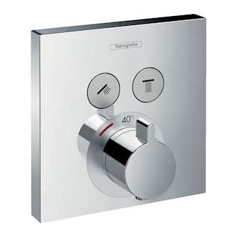 Set finition mitigeur thermostatique ShowerSelect E encastré 2 fonctions, chromé|Hansgrohe-HA315763000