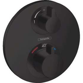 Set de finition mit therm S encastré av robinet d'arrêt et inverseur noir mat|Hansgrohe-HA315758670