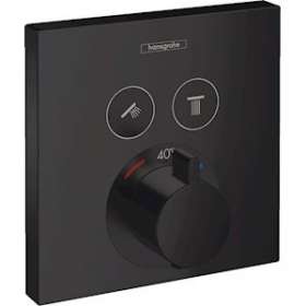 Set fin.Mitigeur thermostatique ShowerSelect E encastré 2 fonctions, noir mat|Hansgrohe-HA315763670