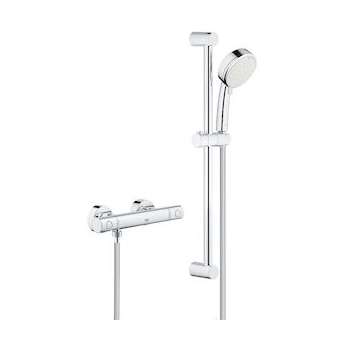 Ensemble de douche thermostatique Grohtherm 800 Cosmopolitan Chromé|Grohe-GO234768000