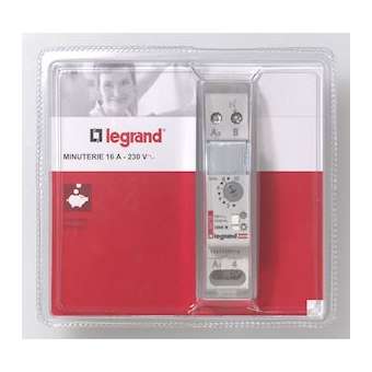 Minuterie pour lampes à incandescence et halogènes - 16A - 1 module DIN|Legrand-LEG092758