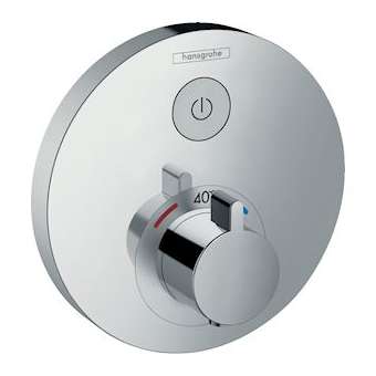 Set de finition mit therm ShowerSelect S encastré avec robinet d'arrêt chromé|Hansgrohe-HA315744000