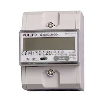 Compteur électrique modulaire tétra 80 A MODBUS simple tarif Certifié MID|Polier ingenierie-POIMTR80LMOD