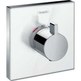 Set finition en verre mit thermostatique ShowerSelect E encastré, blanc/chromé|Hansgrohe-HA315734400