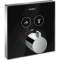 Set finition en verre mit therm ShowerSelect E encastré 2 fonctions, noir/chromé