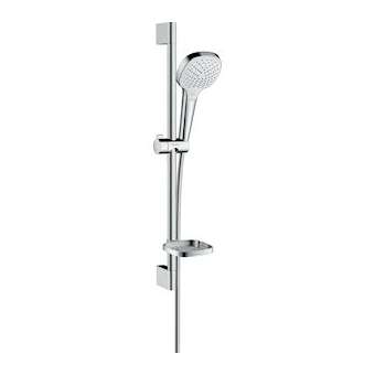 Set Croma Select E 110 Vario / Unica'Croma 0,65m avec porte-savon blanc/chromé|Hansgrohe-HA326586400