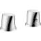 Set finition therm 2 trous, montage bord baignoire ou plage carrelage, chromé|Hansgrohe-HA312422000