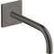 Mitigeur de lavabo électronique encastré mural, bec 225 mm noir chromé brossé
