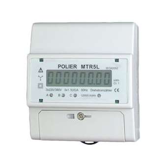 Compteur électrique modulaire tétra 5 A (TC) simple tarif|Polier ingenierie-POIMTR5L