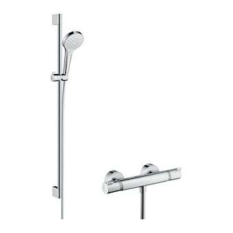 Combi Croma Select S Vario 0,90m/Ecostat Comfort blanc/chromé|Hansgrohe-HA327014400
