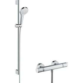 Combi Croma Select S Vario 0,90m/Ecostat Comfort blanc/chromé|Hansgrohe-HA327014400