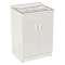 Meuble Buanderie L600 2 portes sans bac - Blanc