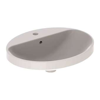 Vasque à enc. Geberit VariForm ov, plage rob., 55x45, trop-plein, Blanc|Geberit-GBR500.720.01.2