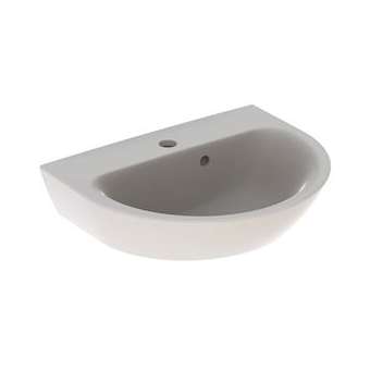 Lave-mains Geberit Renova: 50x40cm, Trou rob. au centre, Blc|Geberit-GBR500.376.01.1