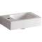 Lave-mains Geberit iCon: 38x28cm, Trou rob. gauche, ss trop-plein, Blc